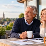 Gepensioneerd stel bespreekt woonwensen en hypotheekmogelijkheden na pensioen in 2026.